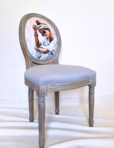 krzeslo tapicerowane medalion