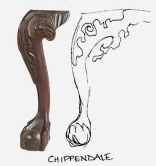 noga meblowa chippendale