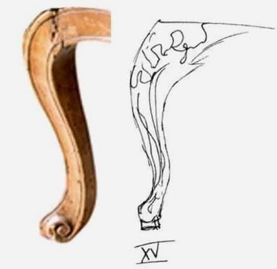 noga meblowa ludwik xv
